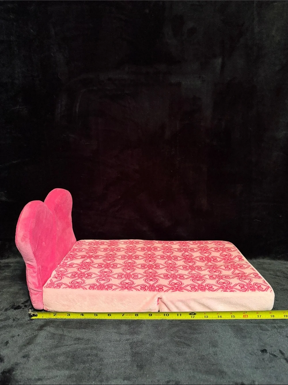 Build-A-Bear Pink Heart Plush Foldable Bed Chair Can be used for 18” Dolls